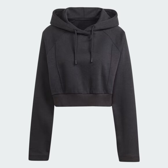 Adidas The Safe Place Crop Hoodie, Black, Small/medium - Picture 1 of 8